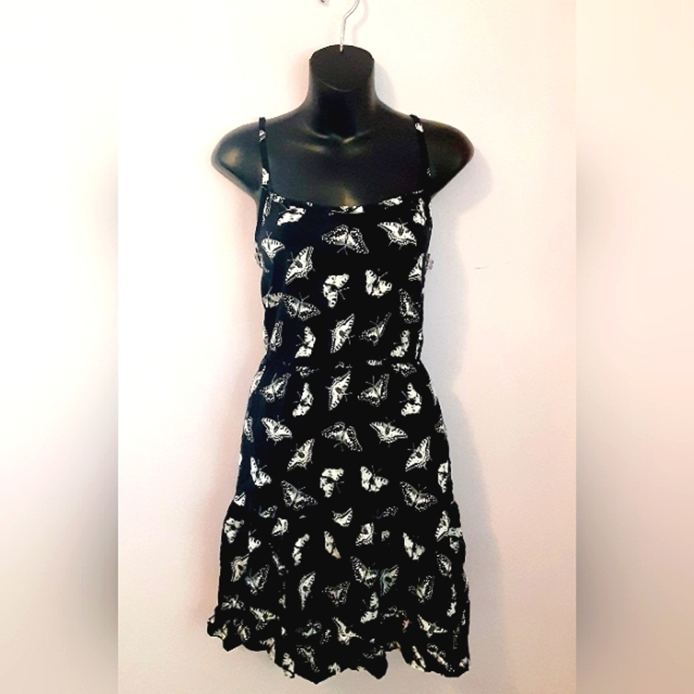 Hot Topic Moth Spaghetti Strap Dress